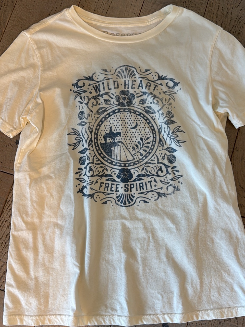 Reserve White Short-Sleeve Graphic Tee with Navy Print
